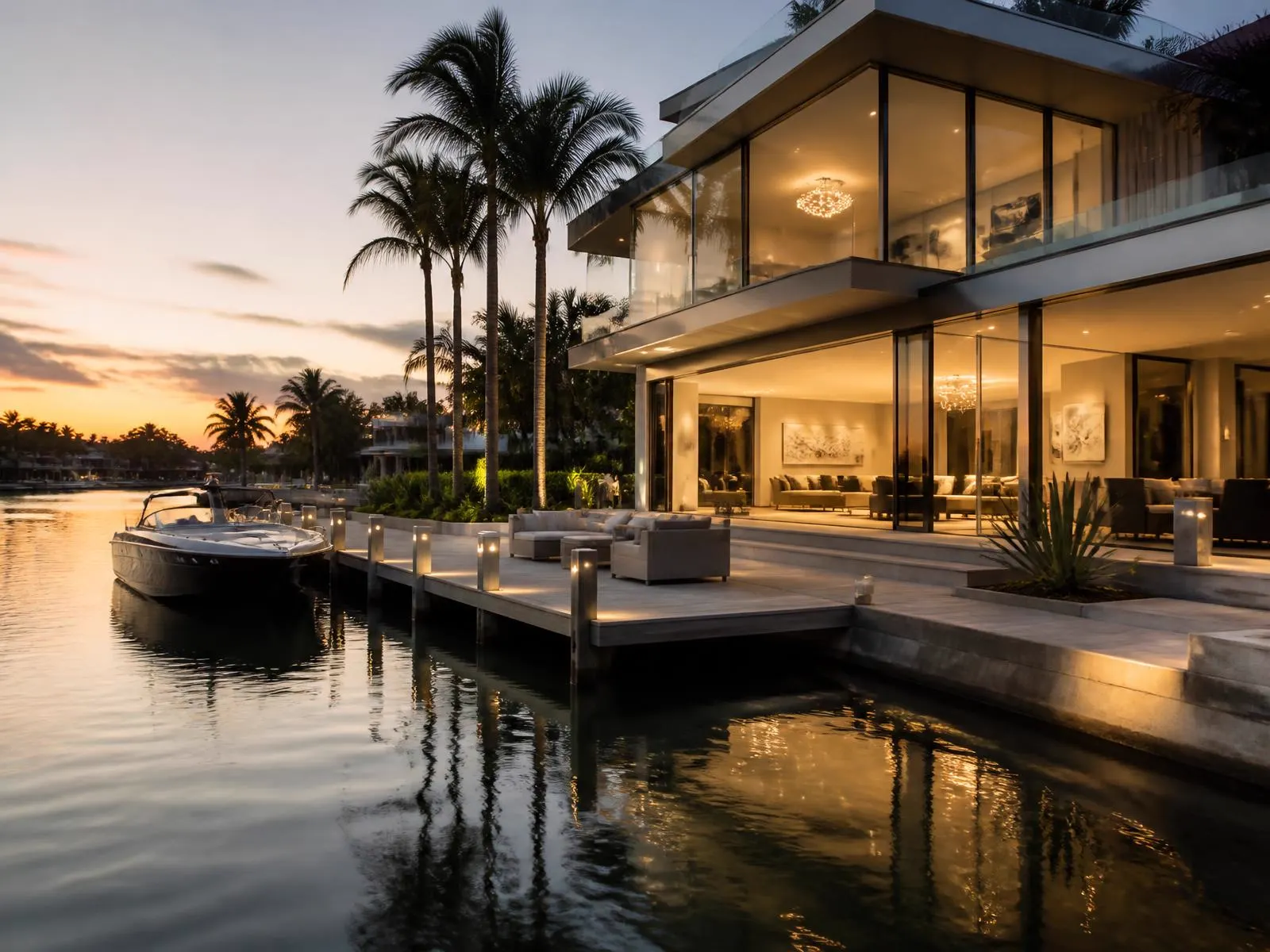 Coastal South Florida living at dusk